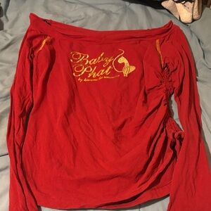 Baby Phat Red Top with Gold Logo